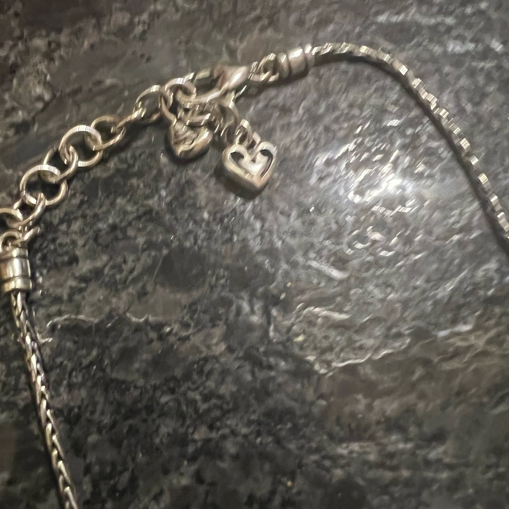 ✨Brighton✨Silver Square Pendant Flower Chain Necklace✨Pendant✨GREAT GIFT - Picture 11 of 13